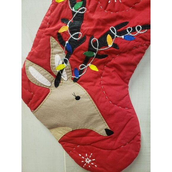 Pottery Barn Kids Holiday Light-Up Quilted Christmas Stocking MARIO Monogram - Picture 4 of 10